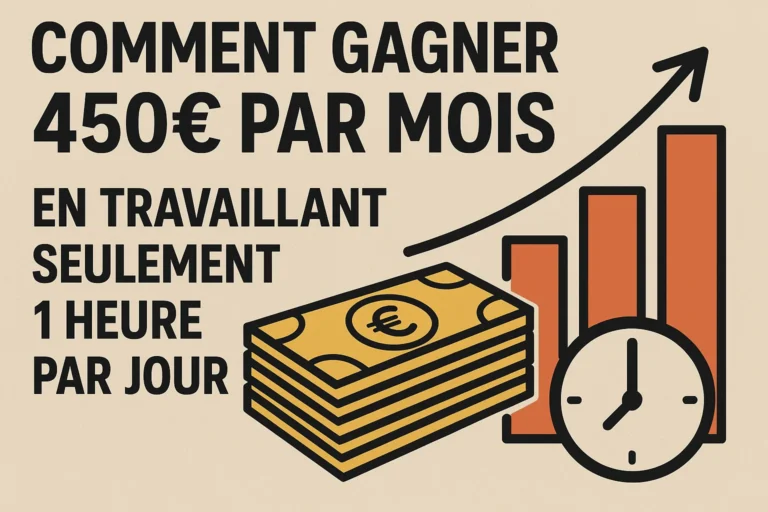 Comment Gagner 450€ par Mois en Travaillant Seulement 1 Heure par Jour