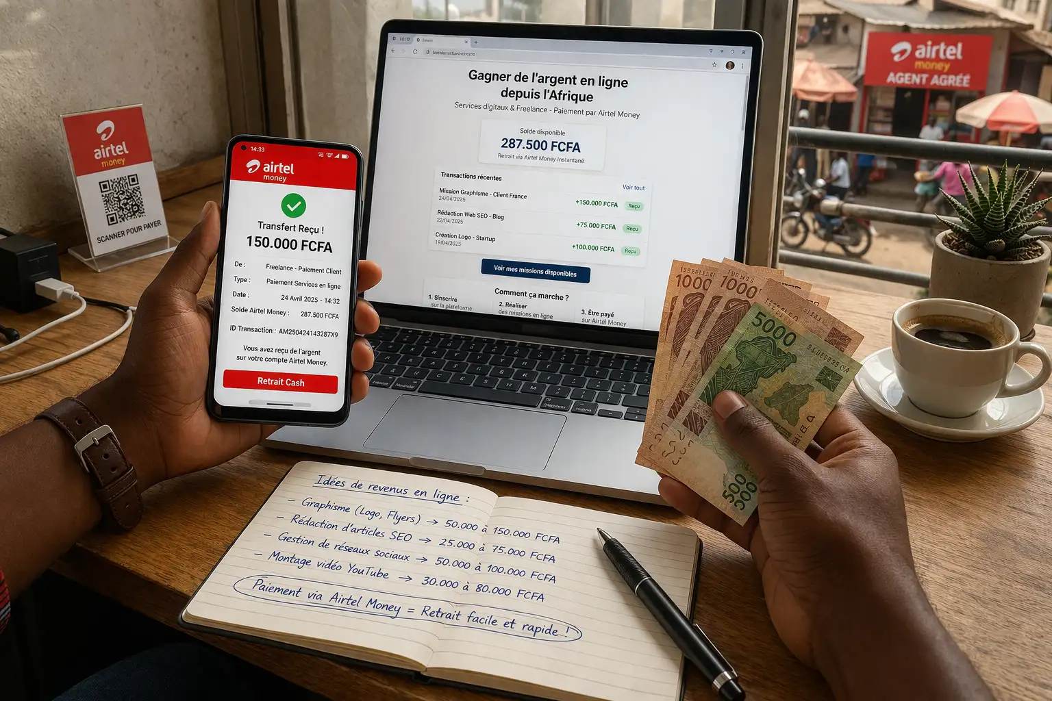 Gagner de l'Argent en Ligne avec Airtel Money