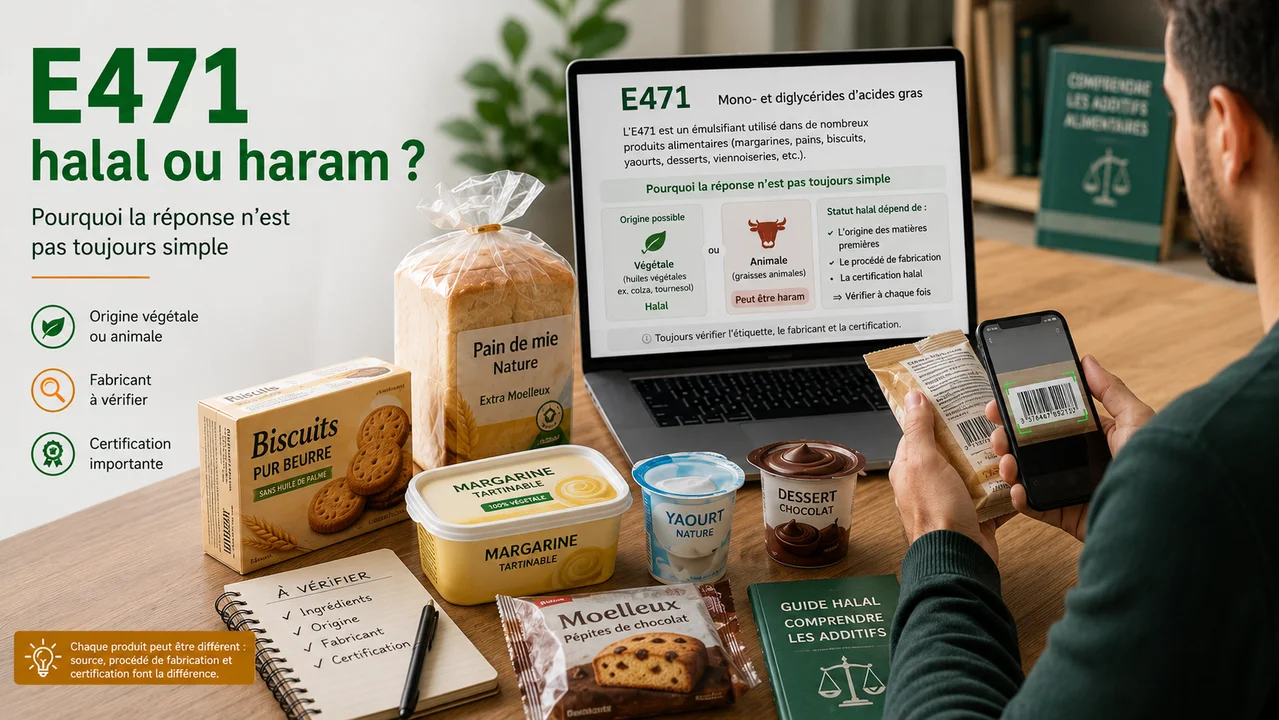 Scan halal des additifs alimentaires dans les produits transformés