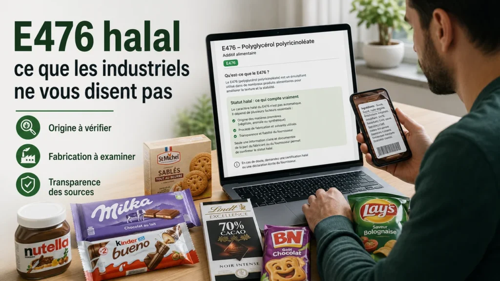 E476 halal chocolat additif vérification scan halal
