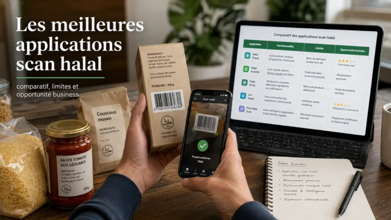 Les meilleures applications scan halal en 2026 : comparatif, limites et opportunité business