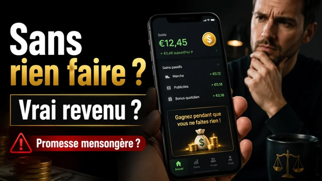 Application pour Gagner de l'Argent sans Rien Faire : Vrai Revenu ou Promesse Mensongère ?