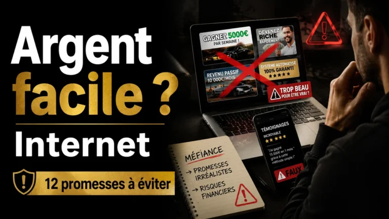 Argent Facile sur Internet : 12 Promesses Dangereuses à Éviter Absolument