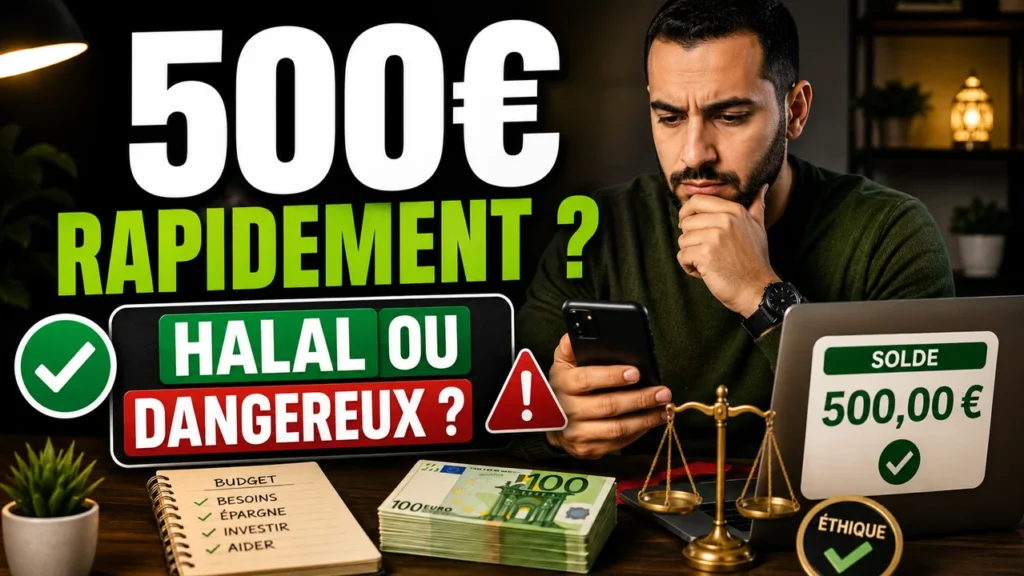 Gagner 500 Euros Rapidement : Méthodes Halal Réalistes ou Promesse Dangereuse ?