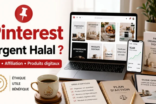 Gagner de l'Argent sur Pinterest : Méthode Halal avec Blog, Affiliation ou Produits Digitaux