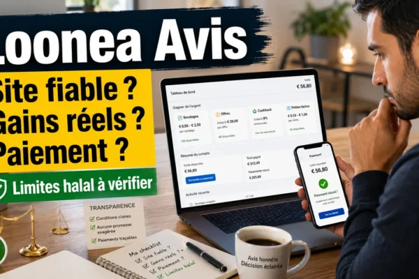 Loonea Avis : Site Fiable, Gains Réels, Paiement et Limites Halal