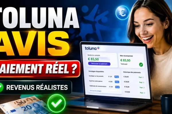 Personne répondant à un sondage en ligne avec points et récompenses à vérifier pour Toluna