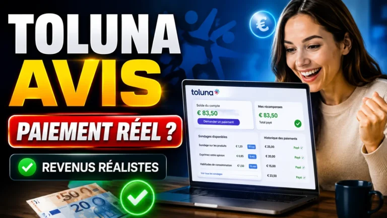 Personne répondant à un sondage en ligne avec points et récompenses à vérifier pour Toluna