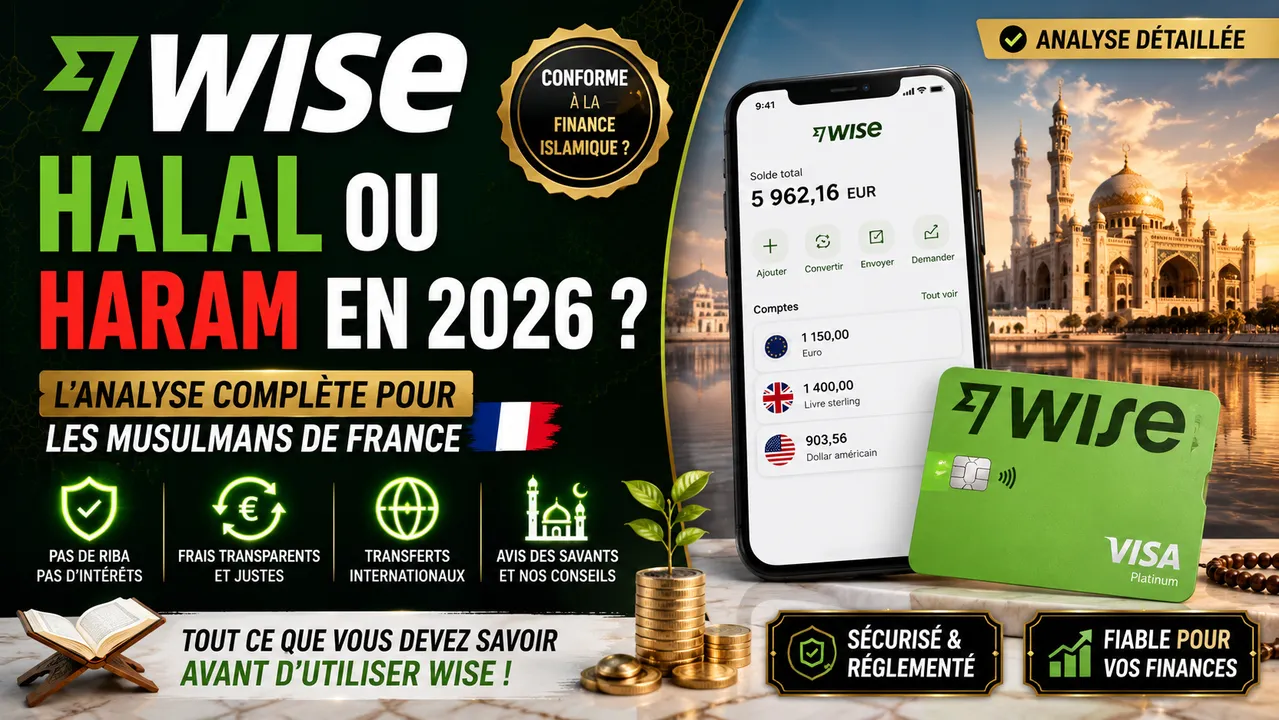 Compte Wise compatible avec la Charia analyse halal